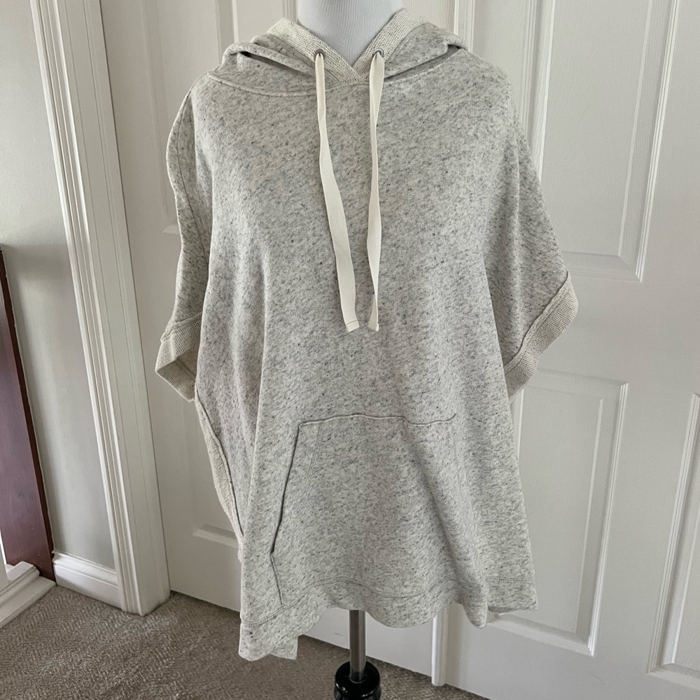 Lou & Grey Hooded, Short Sleeve Poncho - Size XS/S